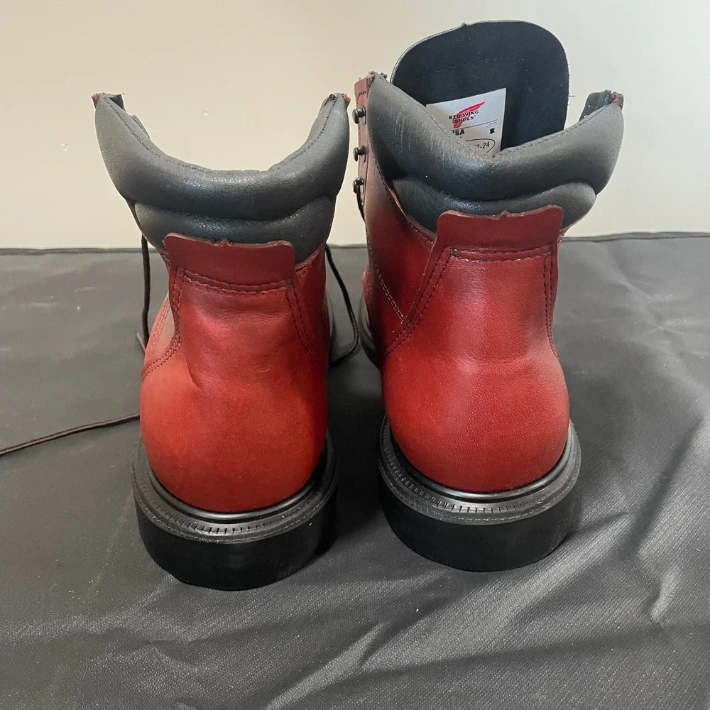 Red Wing Mens 6 Inch SuperSole Soft Toe Work Boots EH USA Made Red Brown 10 D